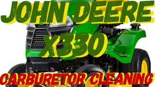 JOHNDEERE X330 CARBCLEANING  BRIGGSANDSTRATTON VTWIN WITH SINGLE BARREL NIKKI CARBURETOR [upl. by Shiekh524]