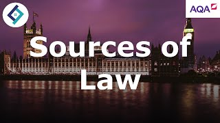 The Sources of Law  AQA A Level Law [upl. by Navac]