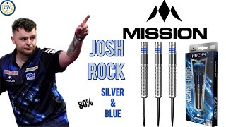 Mission Josh Rock Darts  Steel Tip  80  Rocky  Silver amp Blue Review [upl. by Frankel]