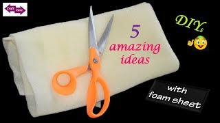 DIY 5 craft compilation ideas with foam sheet  5 amazing decorative ideas with foam sheet [upl. by Connors903]