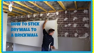 How To Direct Stick Plasterboard Over A Brickwall  Dot And Dab [upl. by Calmas]