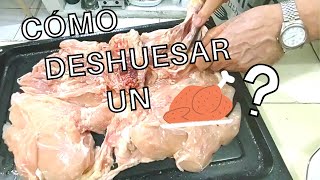 Cómo DESHUESAR UN POLLO ENTERO para hacer arrollado  Comida fácil para estas Fiestas [upl. by Nwahsat]