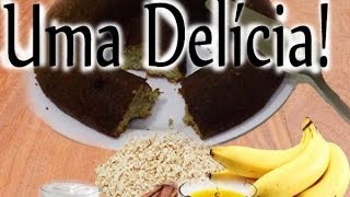 Receita de Bolo de banana iogurte aveia e mel  banana cake yogurt oatmeal and honey [upl. by Nivahb613]