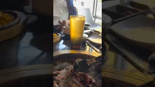 Dhanoosh tried some Korean barbecue in Atlantanepoleon actor koreabarbecue travel viral [upl. by Ellened]