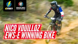 The Worlds Fastest Electric Mountain Bike  Nico Vouilloz 2020 EWS E Winning Pro Bike Check [upl. by Aurthur]