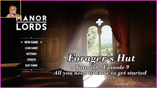 Episode 9  Foragers Hut Tutorial  Manor Lords [upl. by Akimahs]