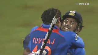 Dhoni finishes off in style 🔥  World Cup 2011 Ind vs sl icc worldcup dhoni final [upl. by Lletnahs]