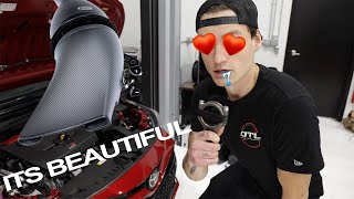 Installing the MOST BEAUTIFUL intake EVER GR Corolla [upl. by Nomde387]