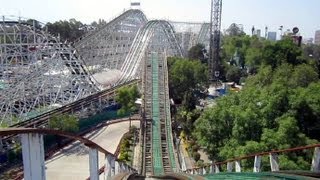 Montaña Rusa left track front seat onride POV La Feria Chapultepec Magico Mexico México [upl. by Bergmans]