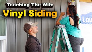 How To Install Vinyl Siding  Wife Edition [upl. by Jorey]