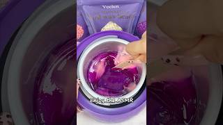 Waxing leg with 💜💕 yeelen yeelenwax waxingkit waxing hardwax waxbeads asmr [upl. by Houlberg]