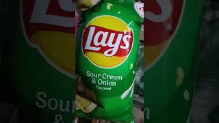 Lays Sour Cream amp Onion shortvideo food viralvideo asmr [upl. by Annaed]