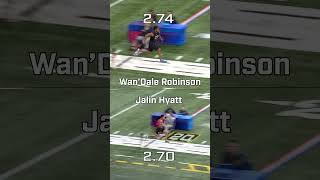 WanDale Robinson vs Jalin Hyatt 40yd dash 😳 nfl nflcombine [upl. by Neau]