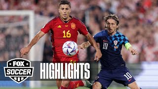 Croatia vs Spain Highlights  UEFA Nations League Final [upl. by Yreva794]