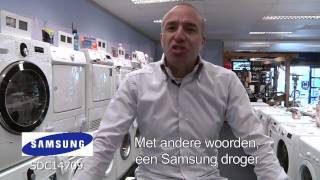 Samsung SDC14709 wasdroger condensdroger van Samsung Top Samsung droger Demo video [upl. by Ened]