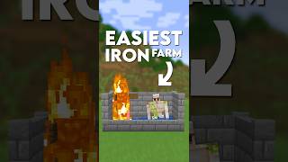 Minecraft Easiest IRON Farm Iron Farm Tutorial  Shorts [upl. by Marlyn]