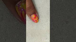 DIY dry marble nail art without water for beginners 💅marblenailartdesign shorts youtubeshorts yt [upl. by Einahpit]