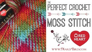 How to Crochet Moss Stitch [upl. by Ajroj]