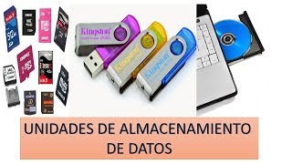 COMPUTACION BASICA DISPOSITIVOS DEL ALMACENAMIENTO DE DATOS DVS PEN DRIVE MEMORIAS [upl. by Ronile]