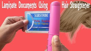 How to Laminate Documents Using Hair Straightener at Home 🔥🔥 [upl. by Joe]