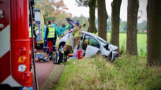 Ernstig ongeval in Beuningen ￼￼ traumahelikopter ingezet [upl. by Adnert499]