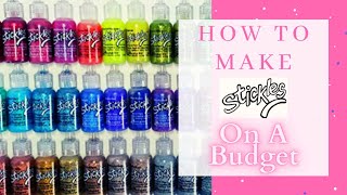 Homemade Stickles Glitter Glue Tutorial  Dollar Tree Products Only 😯🤑🤯💰 Episode 1 adultcoloring [upl. by Llerryt]