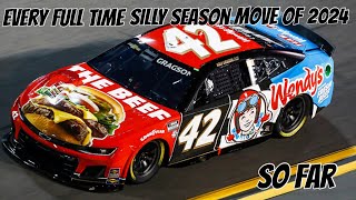 Every nascar 2024 full time silly season move so far [upl. by Ibrik]