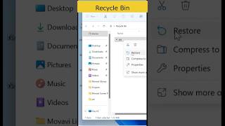 What is recycle bin  How data is deleted and restore रीसाइकल बिन क्या होता हे [upl. by Airdnekal]