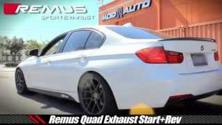 BMW 328i F30 N20 w Injen Intake amp Remus Quad Exhaust  ModAuto [upl. by Hgielac]