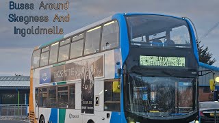 Buses Around Skegness And Ingoldmells Last Day Of The Seasiders And Peterborough X12 [upl. by Artkele]