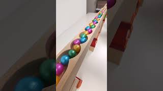 marble Run Race ASMR 159 Wooden Wave Course Colorful Marbles marblerun marblerunrace asmr [upl. by Howard]