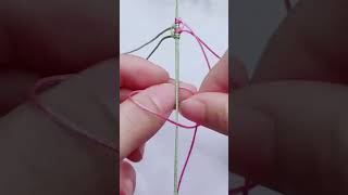 Making bracelet with string  Easy yarn bracelet for beginner bracelet tutorial yanuelle [upl. by Harlie266]