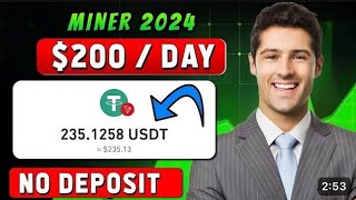 Best Usdt Investment Site Latest usdtmining platform  Earn Free Usdt  Tethermining website [upl. by Akirdnuhs]