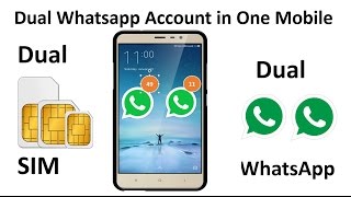 Dual WhatsApp Accounts in Dual SIM Android Mobile [upl. by Eirrot913]