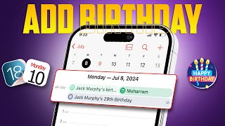 How to Set Birthday Reminder in iPhone Calendar After iOS 18 Update  Add Birthdays Apple Calendar [upl. by Viviene883]