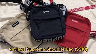 Review  Supreme Shoulder Bag SS18 [upl. by Johansen]