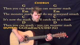 Monster Mash Bobby Pickett Fingerstyle Guitar Cover Lesson with LyricsChords [upl. by Ricker246]