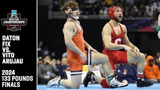 Daton Fix vs Vito Arujau 2024 NCAA wrestling championship 133 pounds [upl. by Arria]