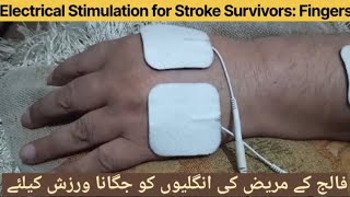 Stroke Recovery Electrical stimulation pad placement for wrist and finger extension [upl. by Yaakov]