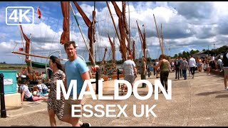 4K Maldon Promenade Park and Town  Virtual Walking Video of Maldon Essex UK [upl. by Reffotsirhc]