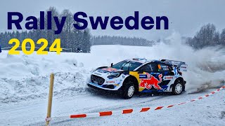 Rally Sweden 2024 SS3 SS6 Attack amp crazy winter weather [upl. by Nede]