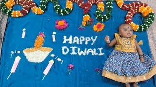 Diwali baby photoshoot home ideas Diwali photoshoot  Diwali baby month photography [upl. by Aay]