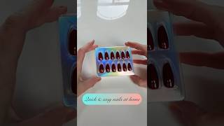 Fall Nail Trends  Easy Wine Red Nails at Home nails beautytrends [upl. by Nelo]