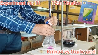 Titration to determine the concentration in terms molarity of kmno4 titrating aganist oxalic acid [upl. by Fahey]