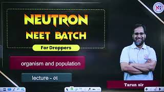 Organisms and Population class 12 neet neet2024 neet tarunsir ecology [upl. by Bass122]