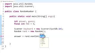 Java Programming Tutorial  10  Random Number Generator  Number Guessing Game [upl. by Darla]