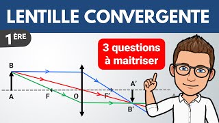 LENTILLE CONVERGENTE ✅ foyer image grandissement  1ère spé  Physique [upl. by Sarine]