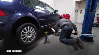 How To Lift VW GOLF on Jack Stands [upl. by Portwine]