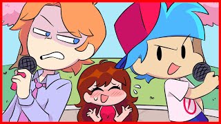 SENPAI VS BOYFRIEND quotRosesquot  Friday Night Funkin Animation [upl. by Haisa103]