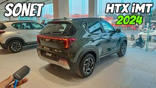 Kia Sonet Facelift 2024 ❤️  Kia Sonet Htx Turbo Imt 2024  1149 Lakh Me Features Ka BhandarReview [upl. by Ahtabat]